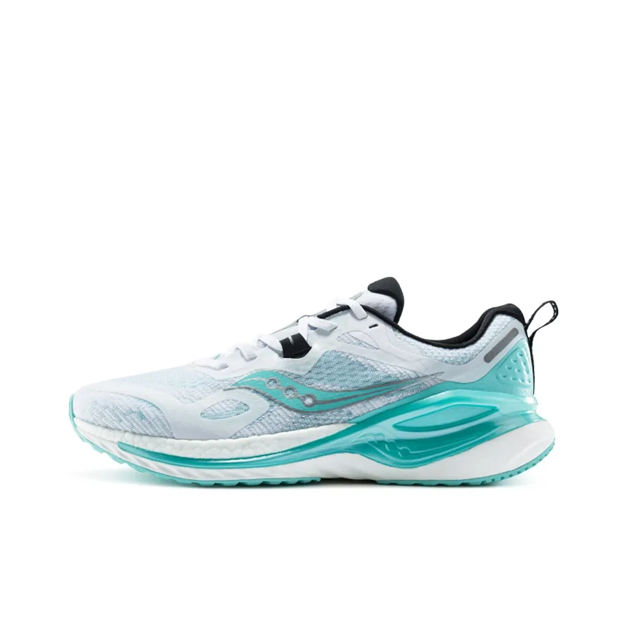Saucony Phoenix Inferno 1 Cushioning Anti Slip Wear Resistant Breathability Low Top Running Shoes Men's White Blue