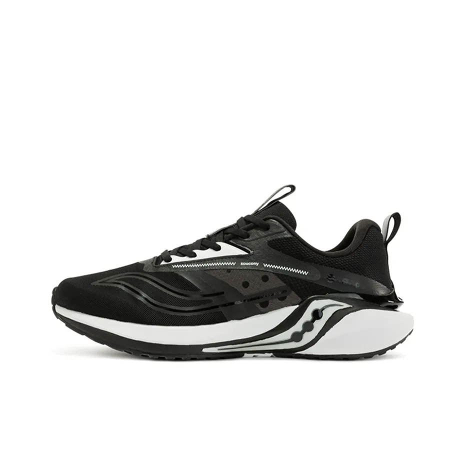 Saucony Coyote Hybrid Low-Top Running Shoes Men's Black White