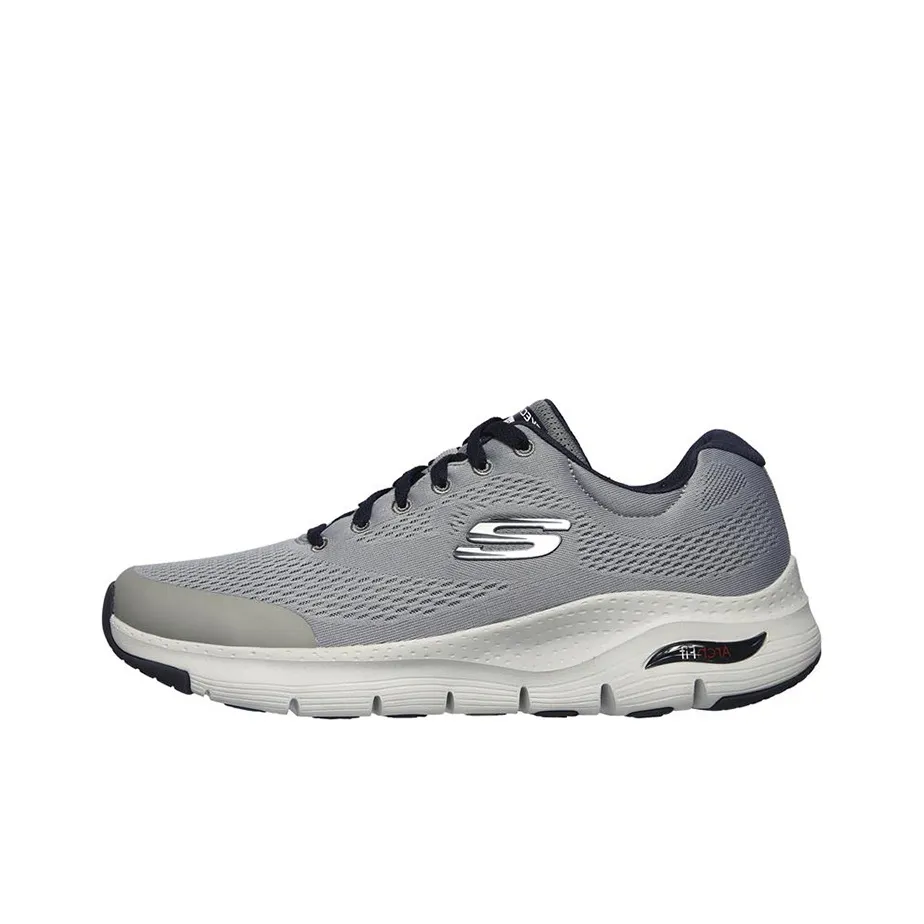 Skechers Arch Fit Low Top Running Shoes Men's Gray