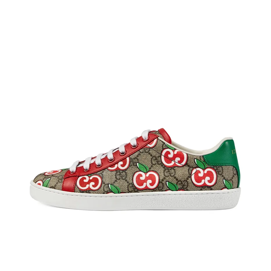 GUCCI Ace Low Топ Стильные Скейтбординги Женские Коричневый