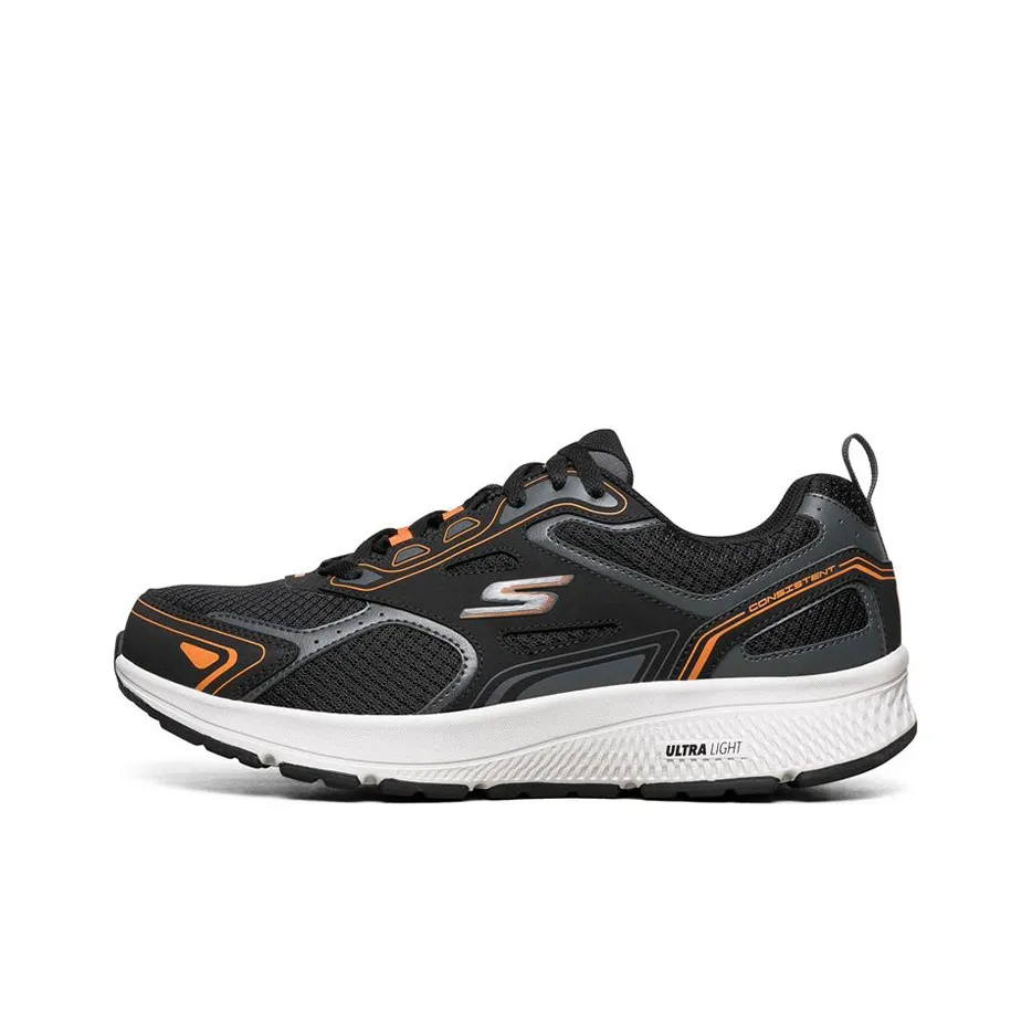 Skechers GO RUN Low Top Casual Running Shoes Men's Black