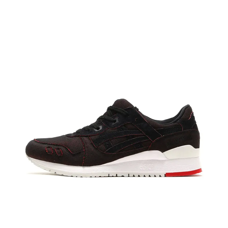 Asics Gel Lyte 3 Low Топ Беговые кроссовки Мужские Черные Красные