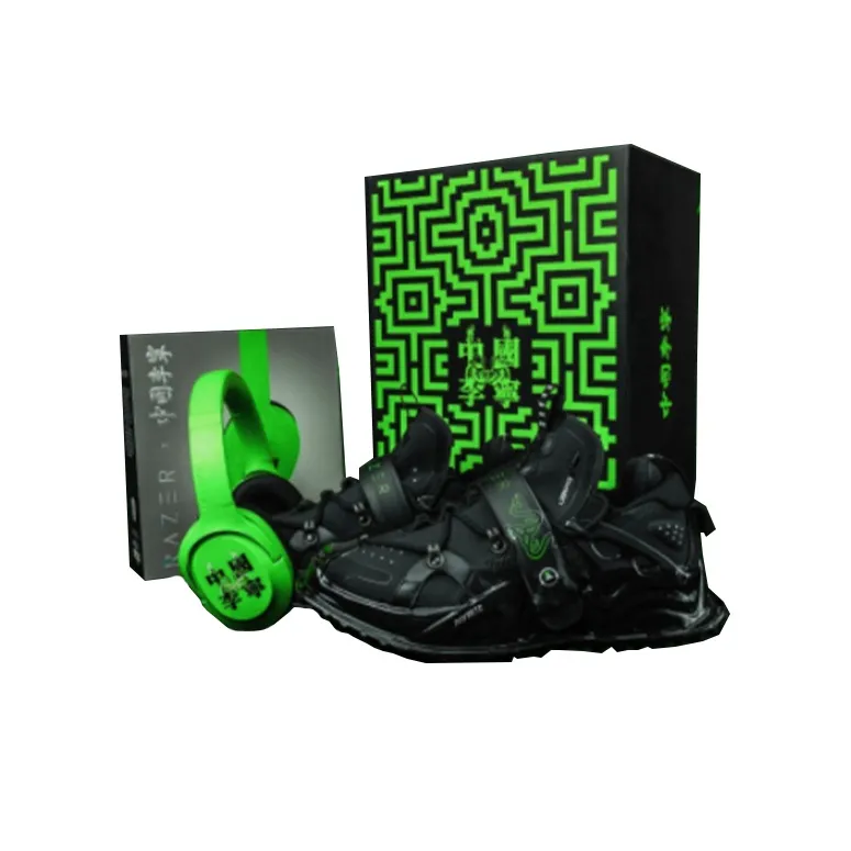Razer x LiNing Pangu Halo Cushioning Slip Resistant Support Reflective Low Top Running Shoes Men's Black Box Included