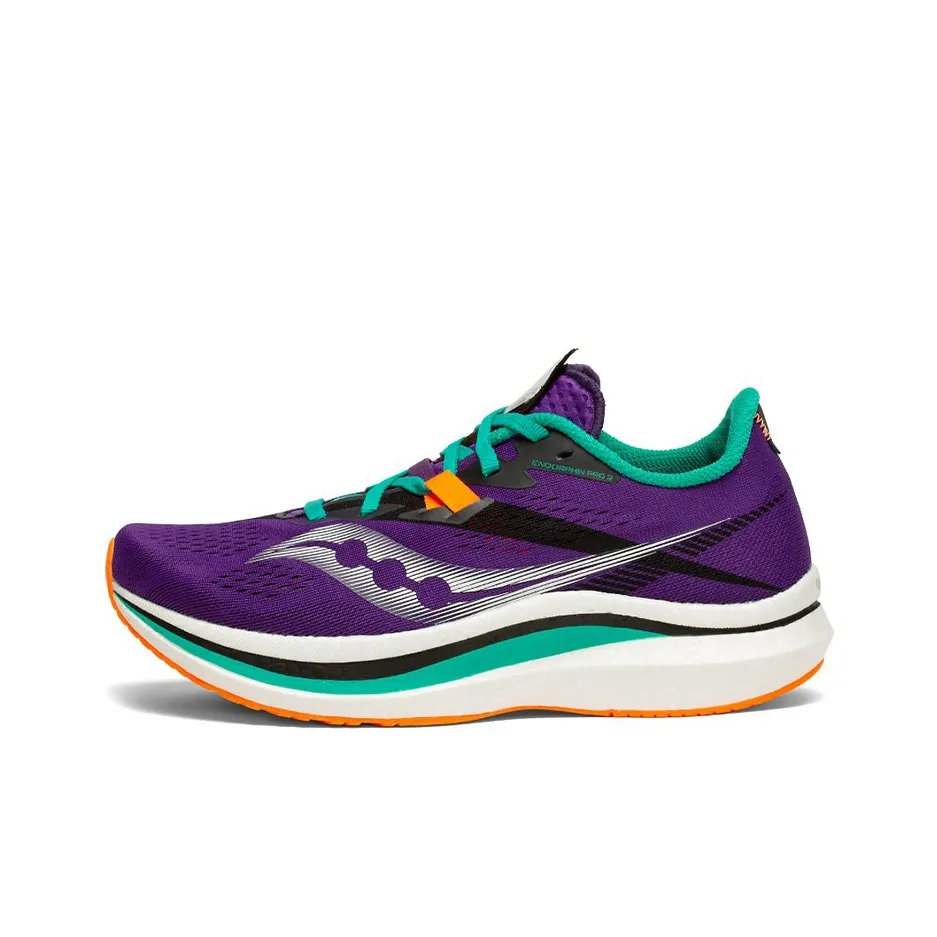 Saucony Shock Absorbers Slip-Resistant Abrasion-Resistant Low Top Carbon Plate Casual Running Shoes Women's Purple Сaucony Шок Absorbers Противоскользящие Устойчивые к Износу Низкий Топ Карбоновая Плита Повседневные Беговые Кроссовки Женские Фиолетовые