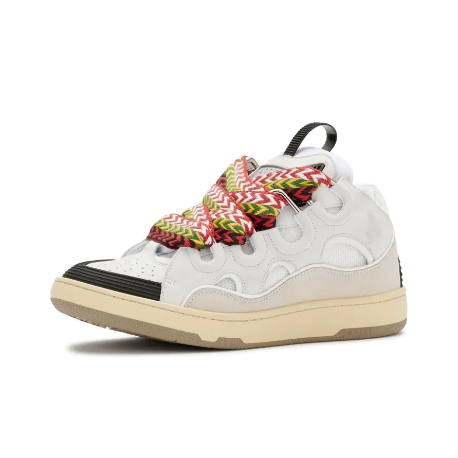 Lanvin Women
s Curb Sneakers 
White
 2022