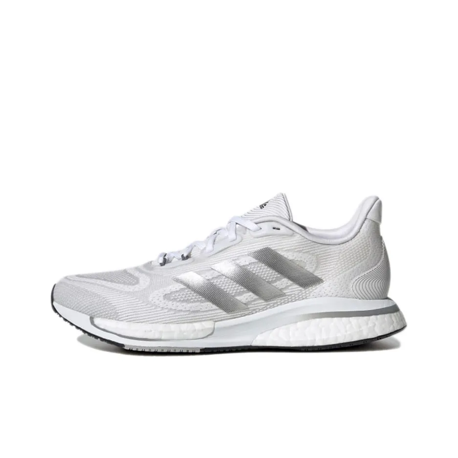 Adidas Supernova+ Cushioned Wear Resistant Slip Resistant Low Top Running Shoes Women's White