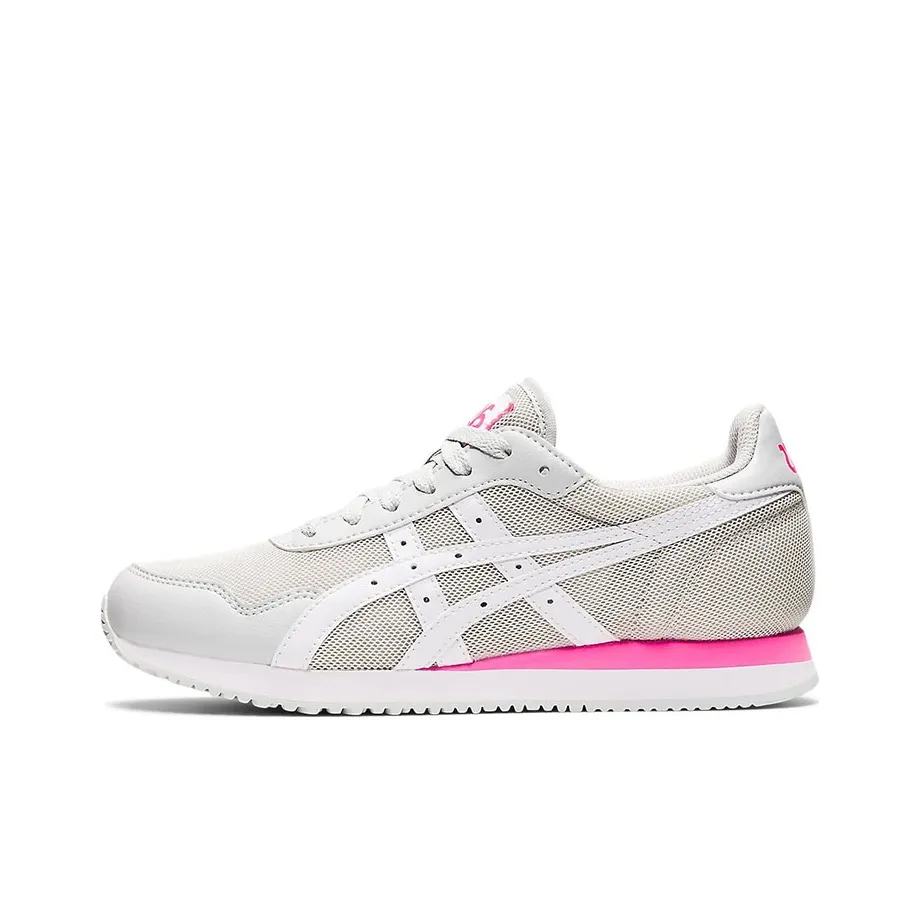 Asics Tiger Runner Anti Slip Wear Resistant Low Top Running Shoes Women's Gray White