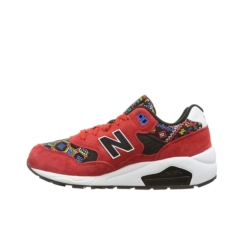 New Balance NB 580 Low Топ Беговые кроссовки Женские Черный Красный