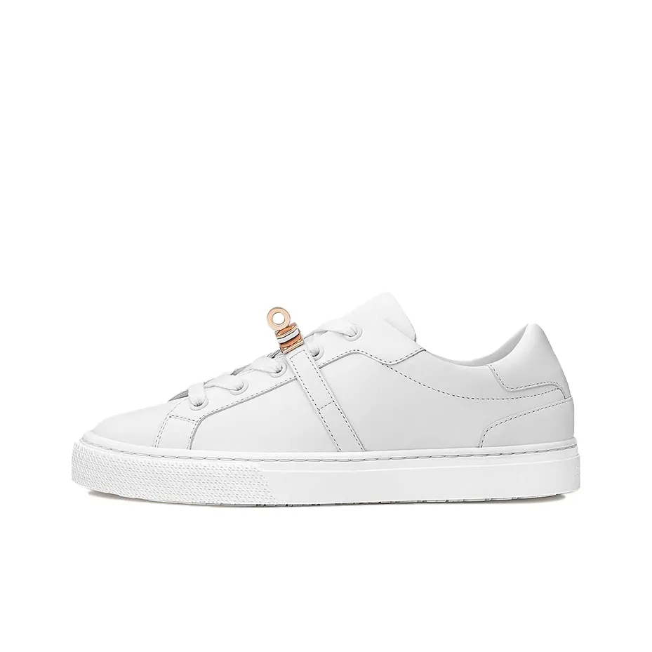 HERMES Day Low Top Stylish Skateboarding Shoes Women's White