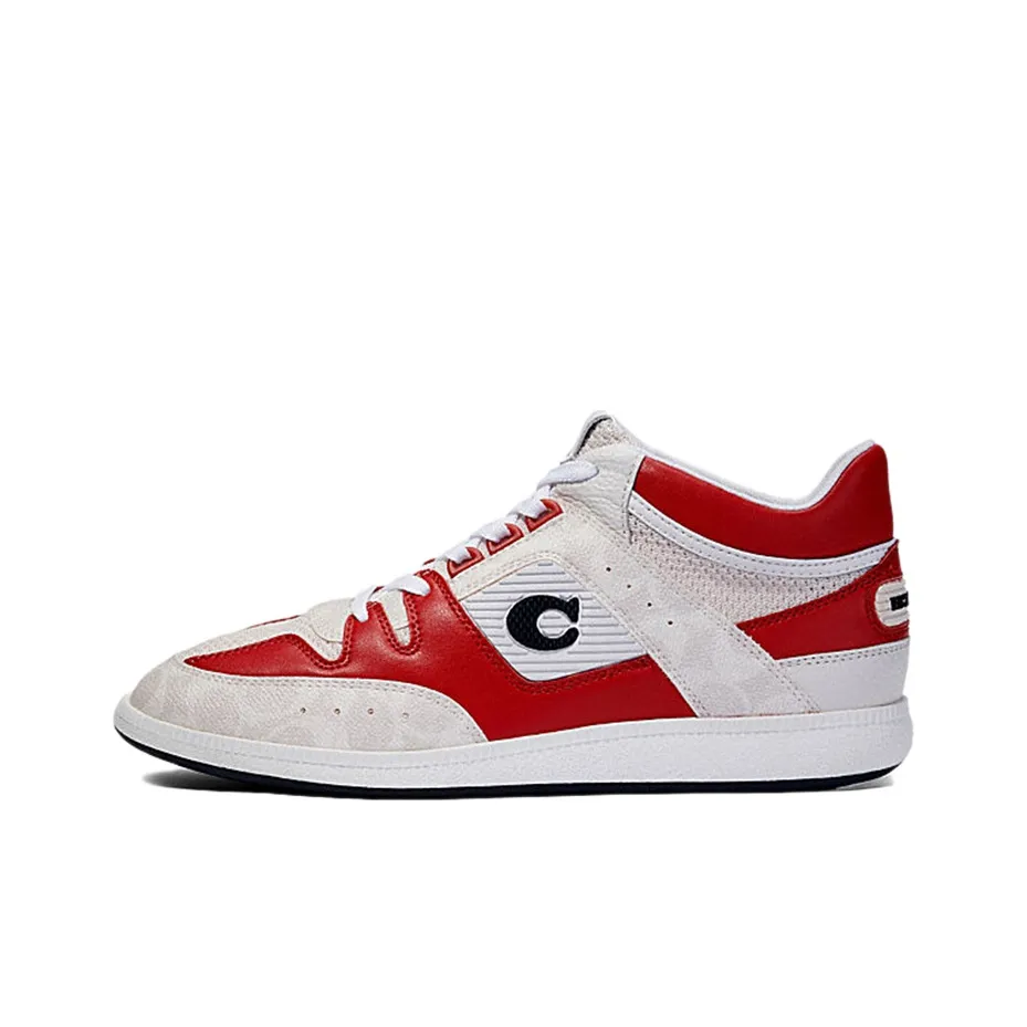 COACH CitySole Citysole Stylish Skateboarding Shoes Men's White Gray Red