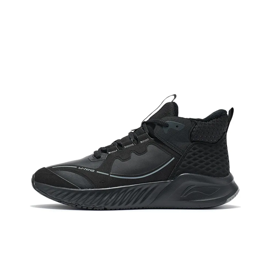 LiNing Soft Zero WNTR Mid Top Running Shoes Men's Black