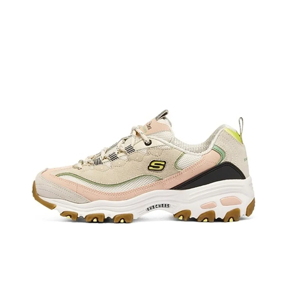 Skechers D'LITES 1.0 Low Top Casual Shoes Women's Coral