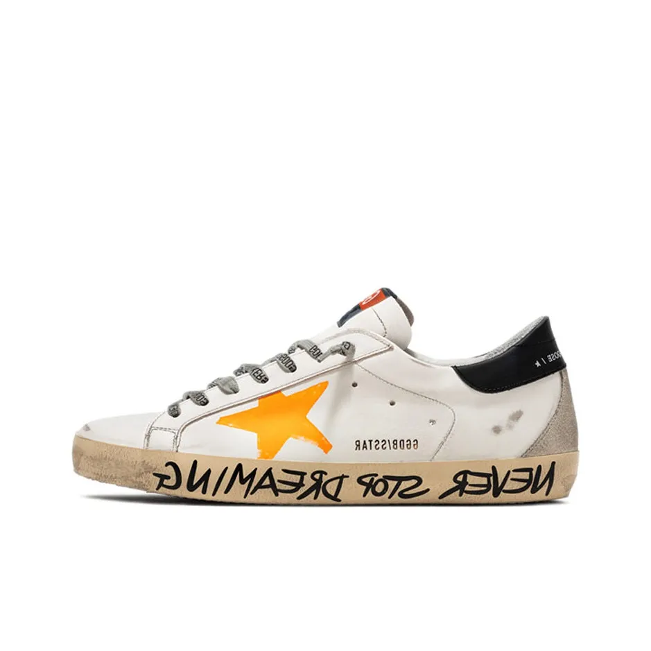 Golden Goose Super-Star Sneakers White Ice Orange Fluo