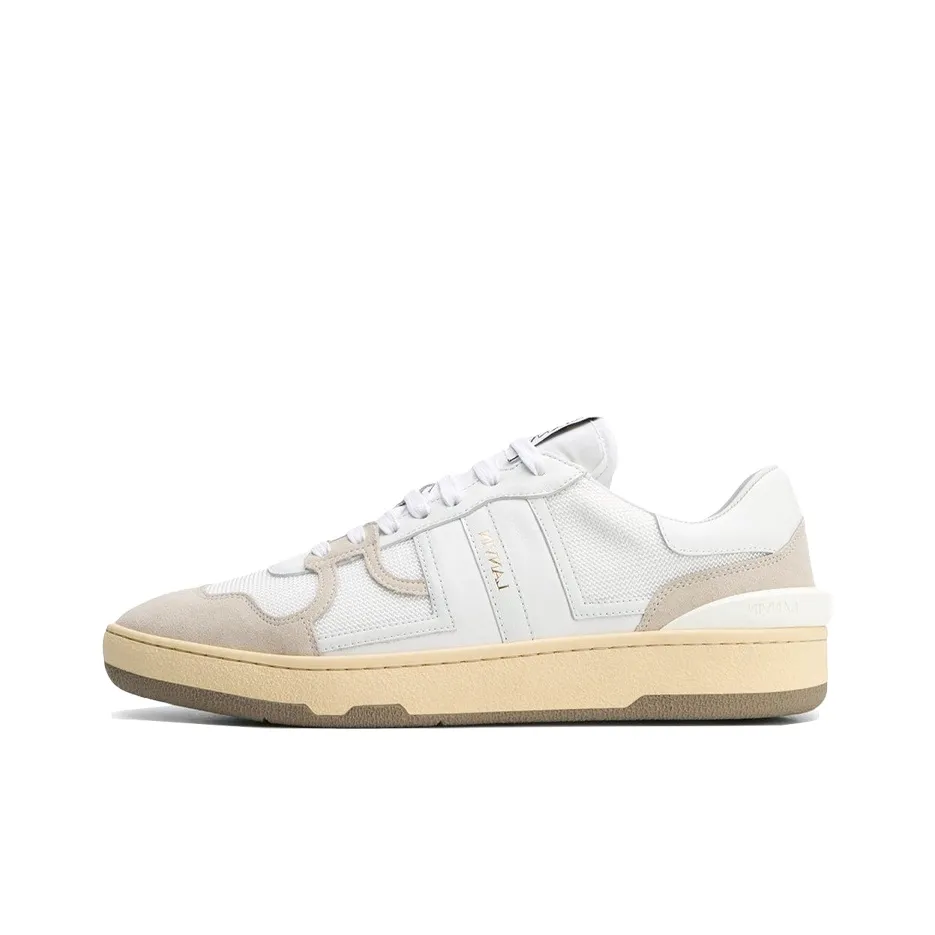 Lanvin Clay Низкий Топ Стильные Скейтбординги Женские Белые