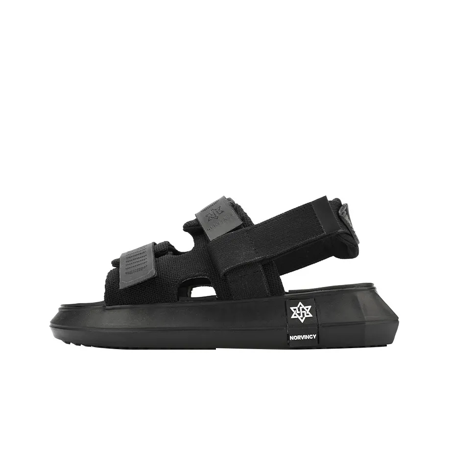 NORVINCY Американский уличный стиль Спортивные пляжные сандалии унисекс с наклейкой