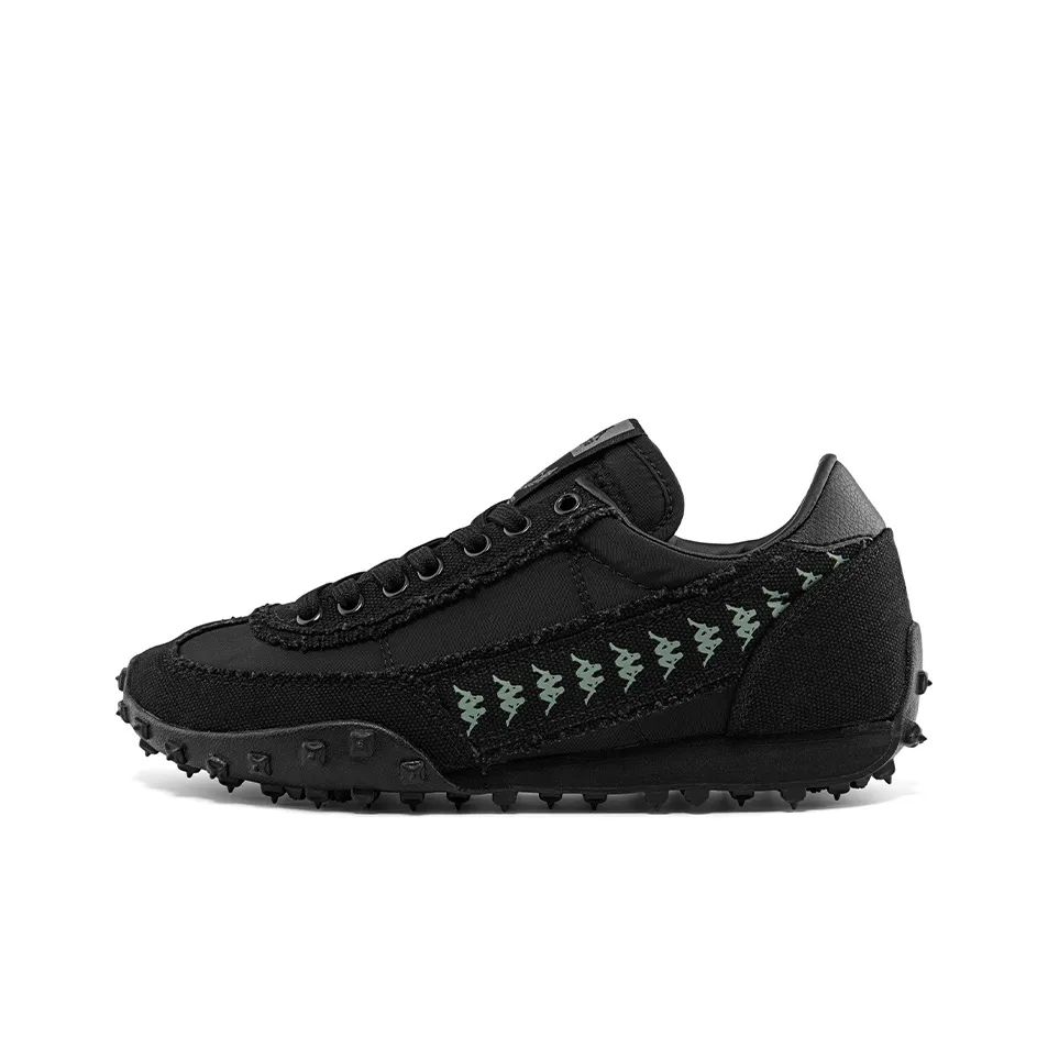KAPPA Low Top Training Running Shoes Unisex Black Green Кроссовки KAPPA Low Top Training для бега унисекс черные зеленые