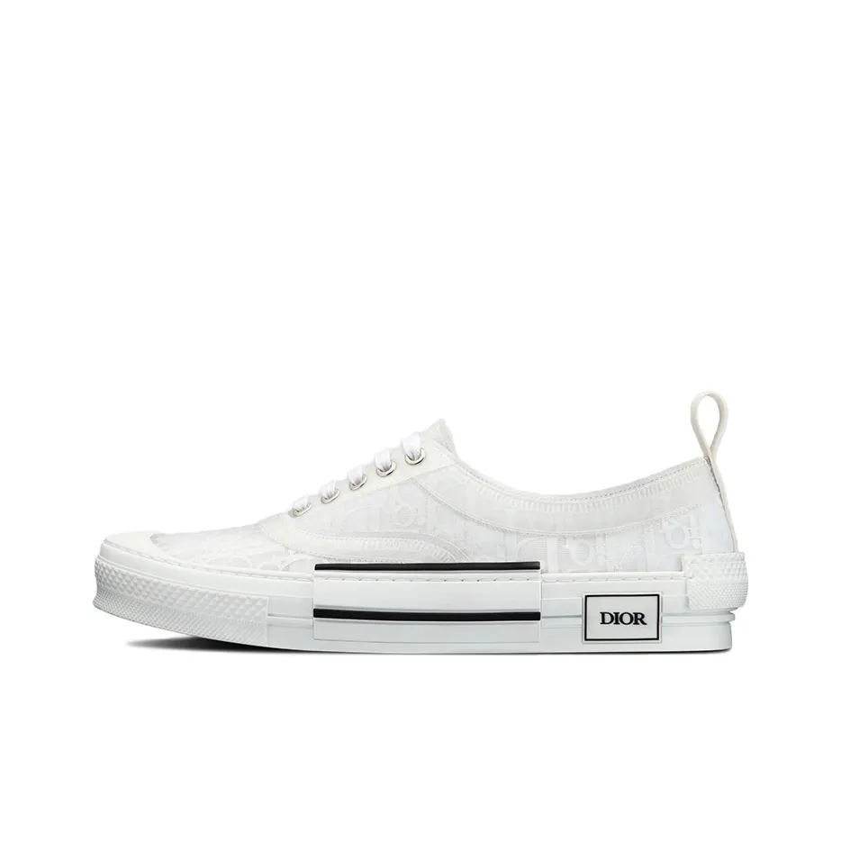 DIOR B23 Low White Oblique Canvas