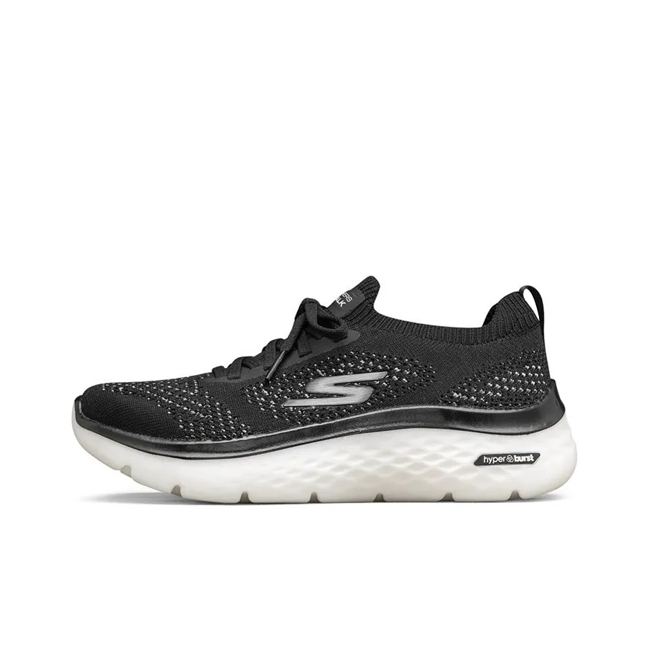 Skechers Go Walk Hyper Burst Low Top Sneakers Black/White Women's