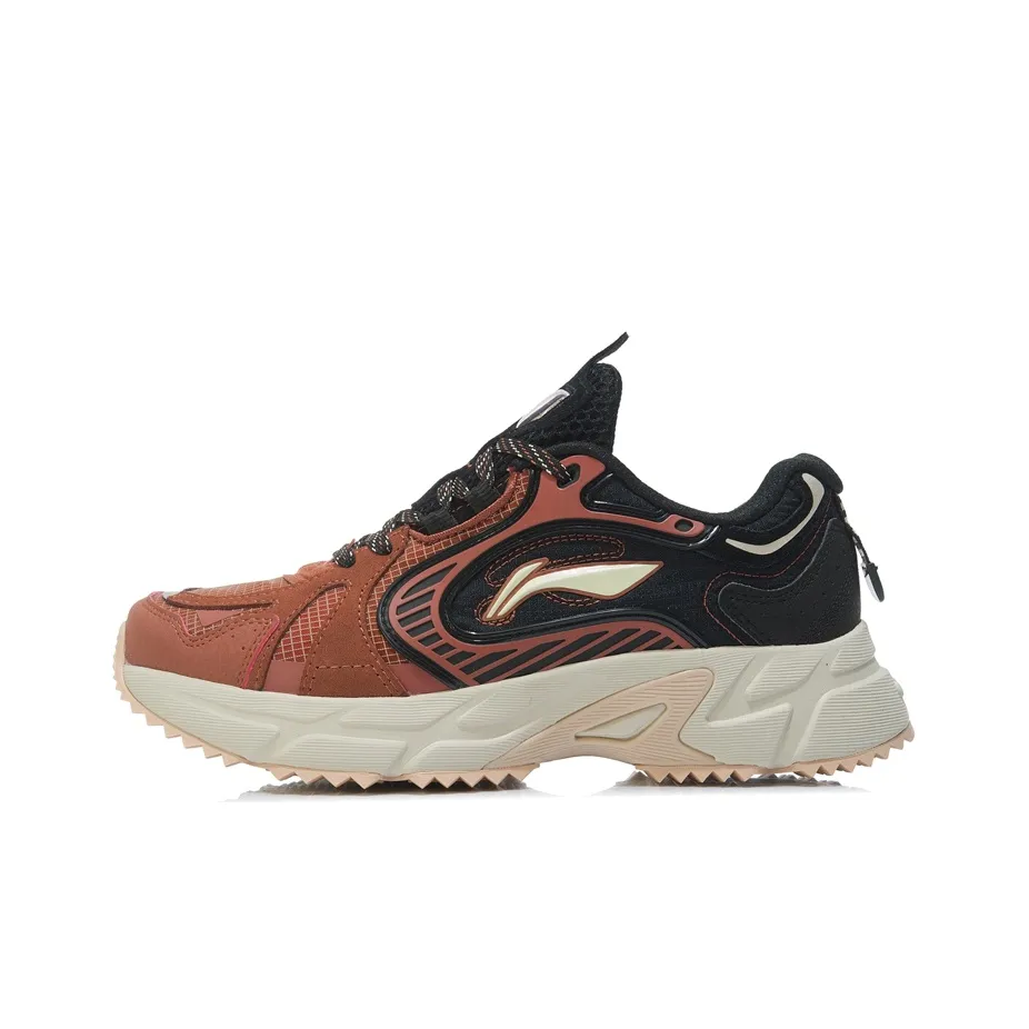 LiNing Pick Up The Light Cushioning Rebound Reflective Low-Top Running Shoes Men's Copper Brown