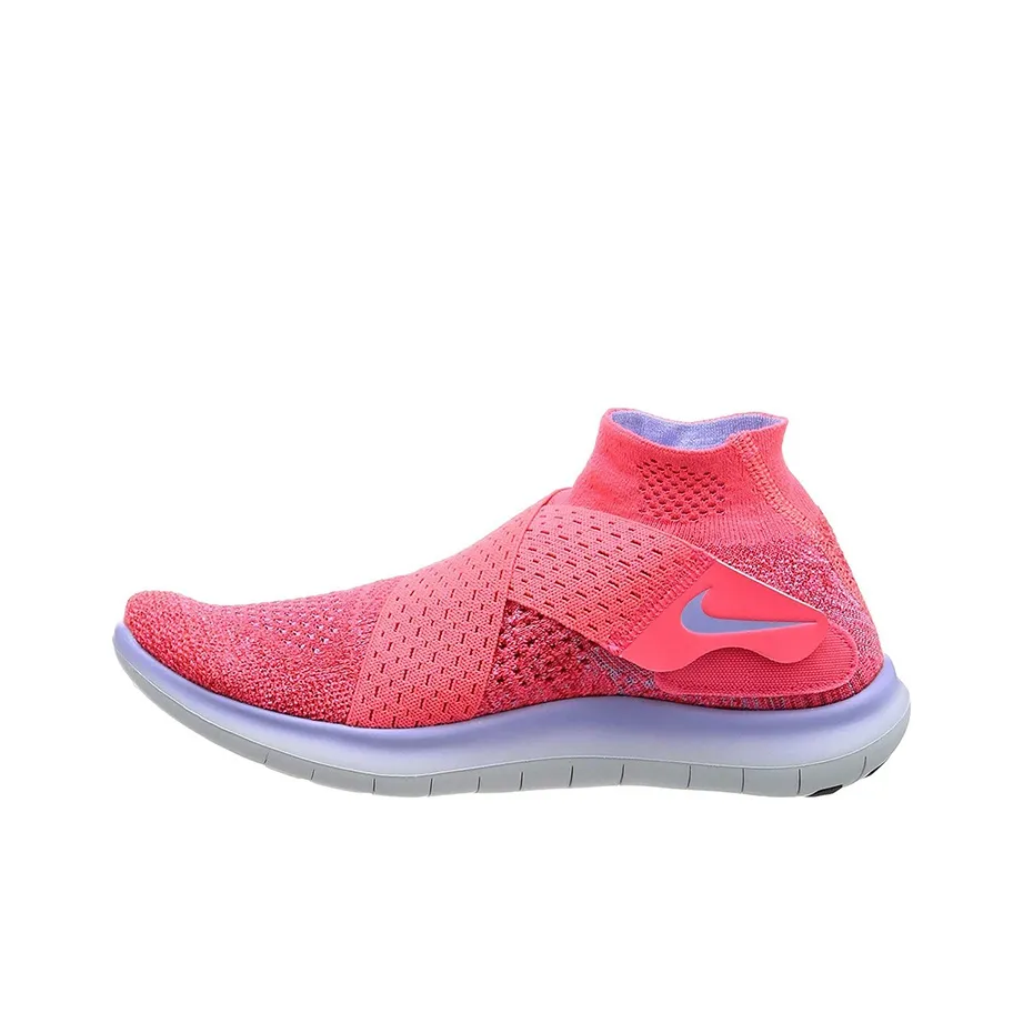 Nike Free RN Shock Absorbers Slip Resistant Abrasion Resistant Mid Top Athletic Shoes Women's Pink