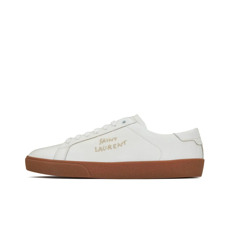 SAINT LAURENT SL/06 Court Classic Low Top Stylish Skateboarding Shoes Women's White