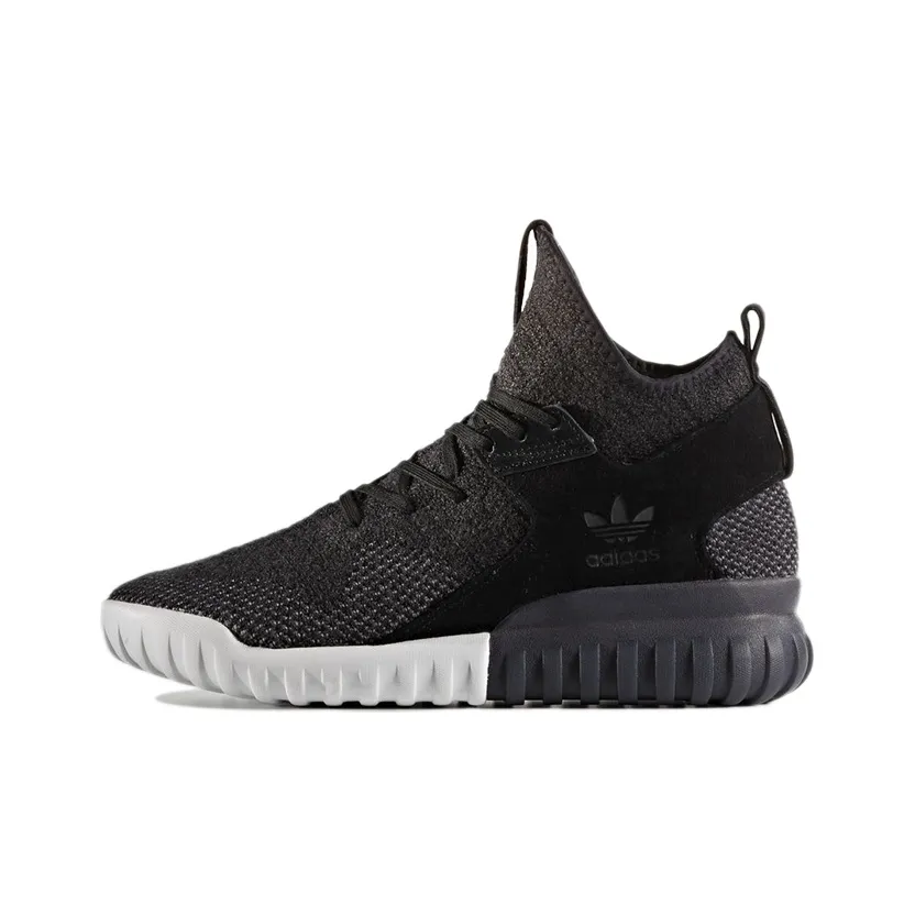 Adidas Originals Tubular X PRIMEKNIT Устойчивый к истиранию MID Топ Повседневная обувь Мужская Угольно-черная