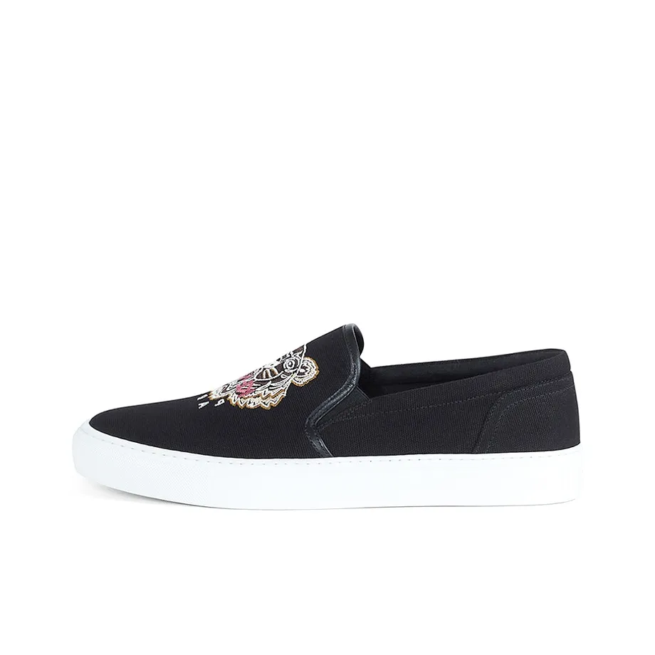 KENZO K Skate Lace Free Low Top Stylish Skateboarding Shoes Men's Black