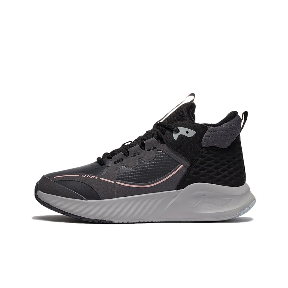 LiNing Soft Zero WNTR Zero WNTR Cushioning Rebound Mid Top Running Shoes Women's Black