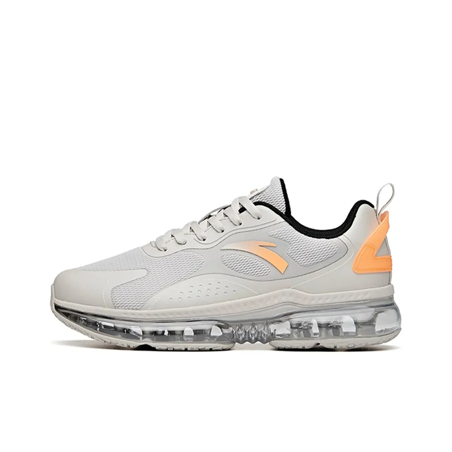 Anta Cushioning, Slip Resistant, Abrasion Resistant, Breathable Low Top Running Shoes Men's Gray Orange Black