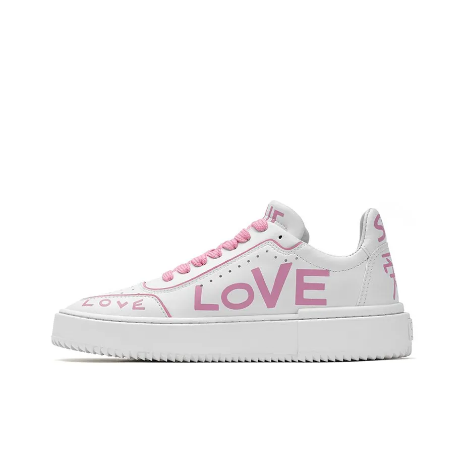 Stuart Weitzman/SW Ryan Love Sneaker Low Top Stylish Skateboarding Shoes Women's Crystal Pink