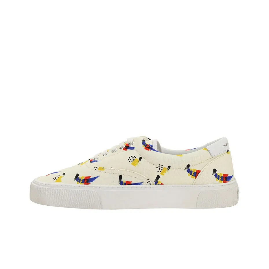 SAINT LAURENT Yves Low Top Stylish Skateboarding Shoes Women's White