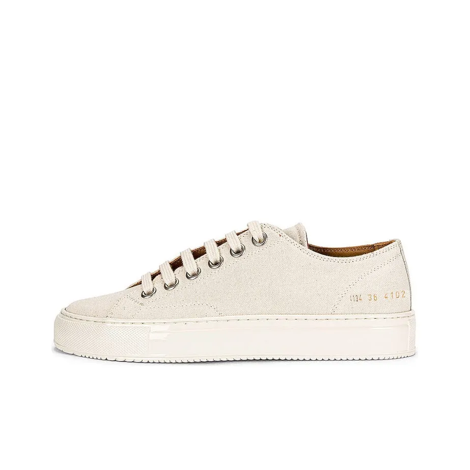 COMMON PROJECTS Low Top Canvas Shoes Ecru