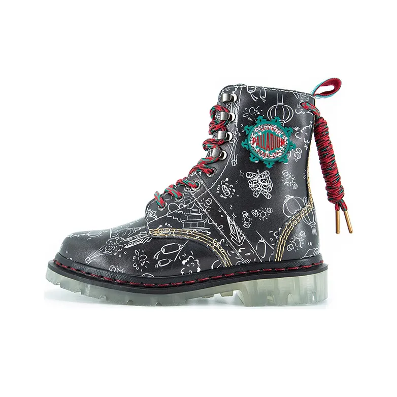 Палладий Pallafusion Hi Paladin Double Festival Collection Martin Boot Женские Черный