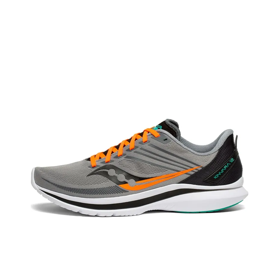 Saucony Kinvara 12 Running Shoes Men Low Top Gray/Black