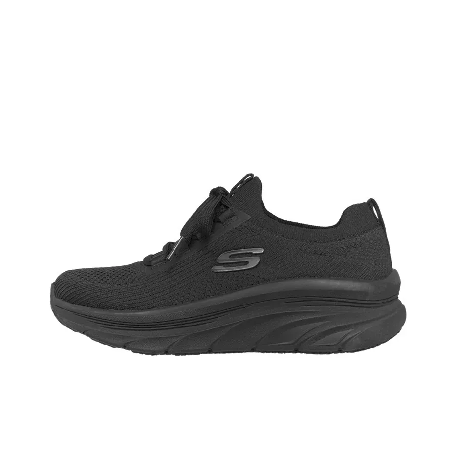 Skechers D'lux Walker Low Top Casual Shoes Women's Black