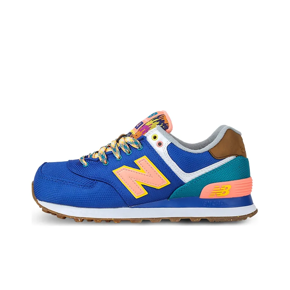 New Balance NB 574 Low Топ Марафон Беговые кроссовки Женские Синий Коричневый