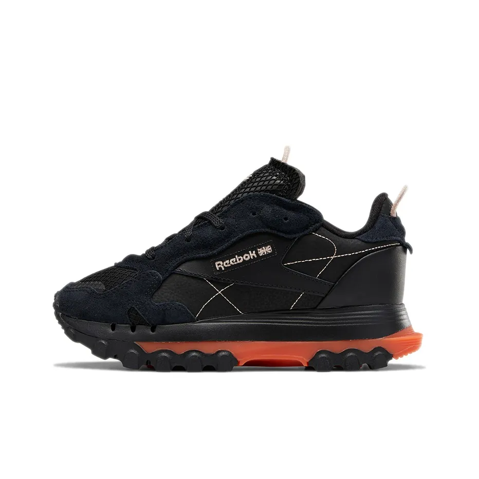 Reebok Classic Leather Running Shoes Women's Low Top Black