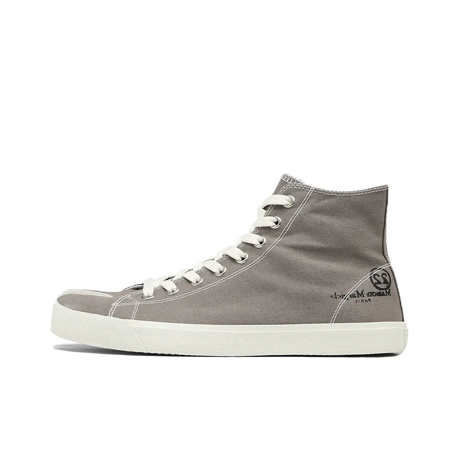 Maison Margiela Tabi High Top Canvas Shoes Men's Gray