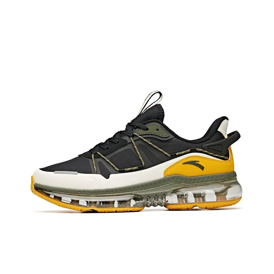 ANTA Амортизация Устойчивость к истиранию Дышащий Низкий Топ Беговые кроссовки Мужской Черный Белый Желтый