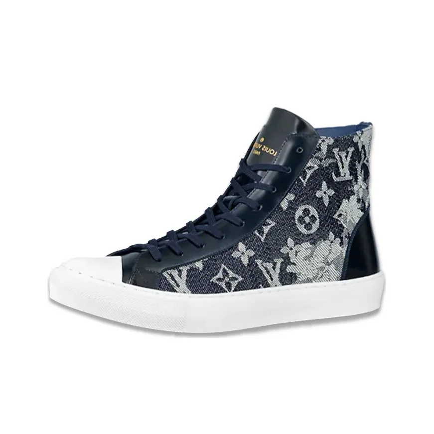 LOUIS VUITTON Tattoo Skateboard Shoes Men's Dark Blue
