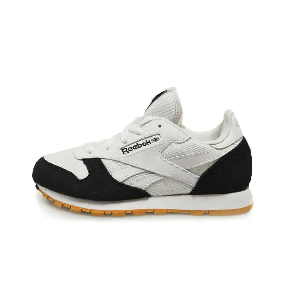 Reebok Classic Leather Abrasion Resistant Breathable Low Top Running Shoes Men's White Black
