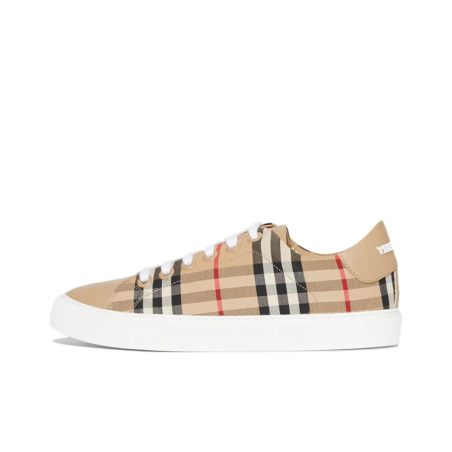 Burberry Vintage Check Leather Sneakers Women's