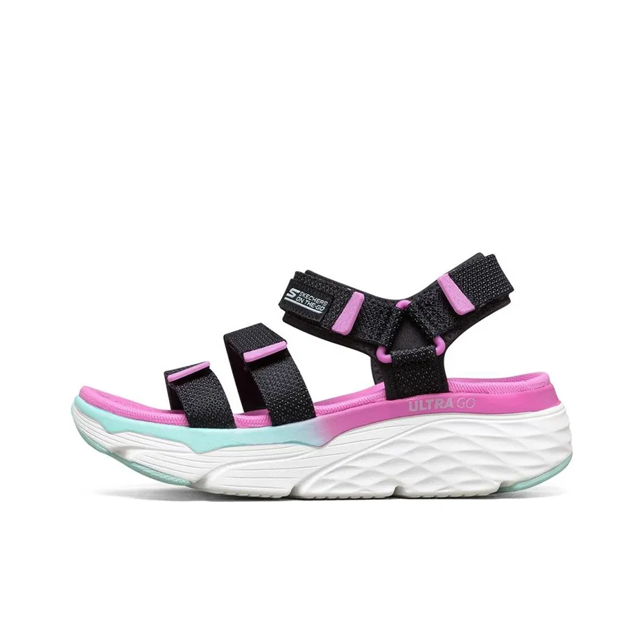 Skechers Max Cushioning Casual Sandals Black/Purple Women's