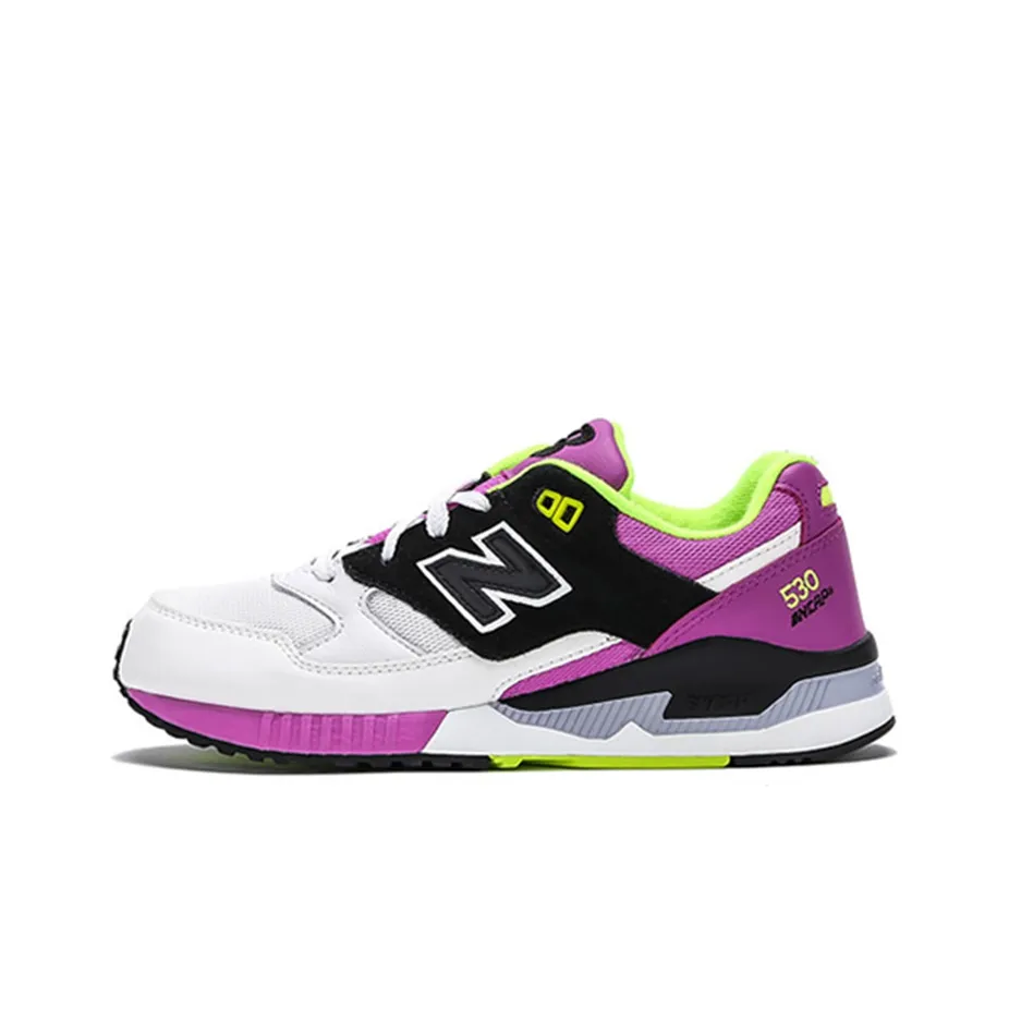 New Balance NB 530 Low Top Marathon Running Shoes Women's Black White Purple