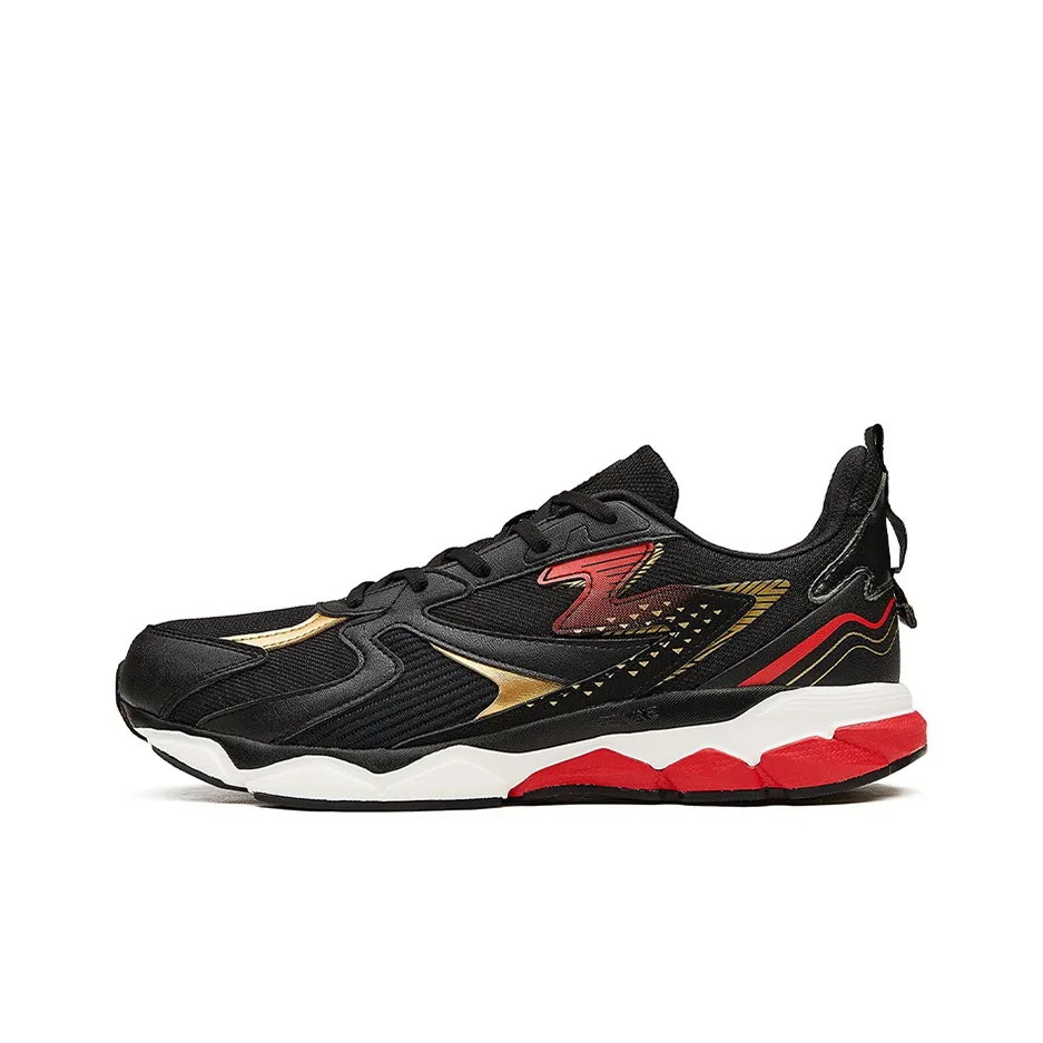 361° Low Top Running Shoes Men's Black Red