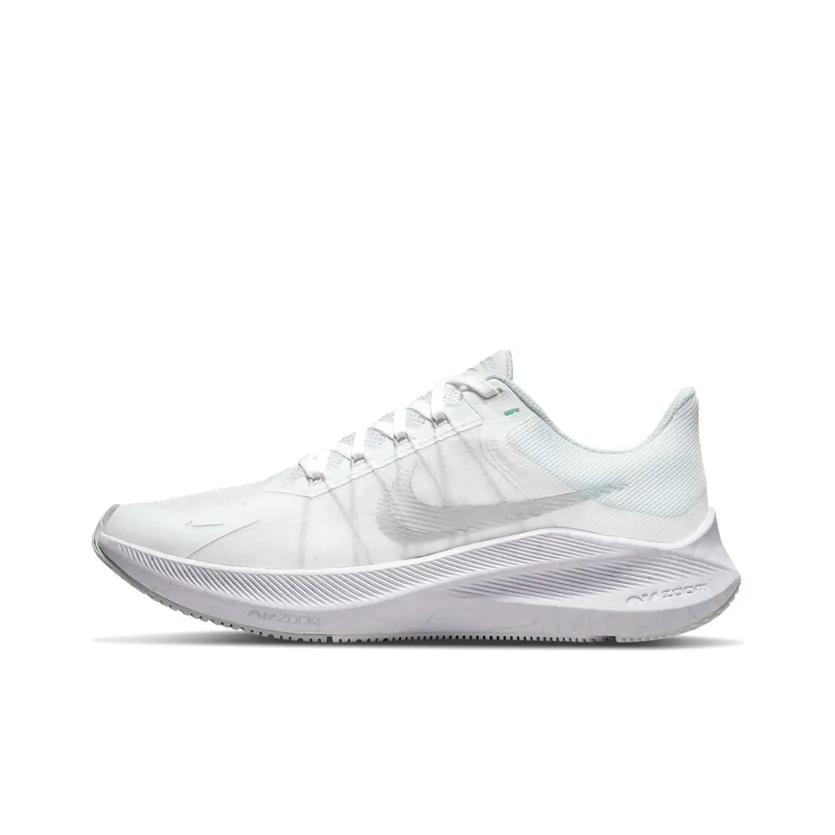 Nike Zoom Winflo 8 White Metallic Silver Women's