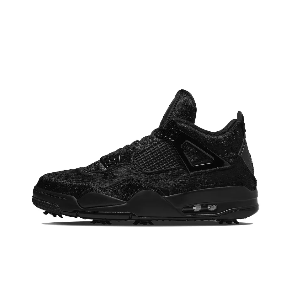JORDAN 4 Retro Golf Black Cat Pony Hair