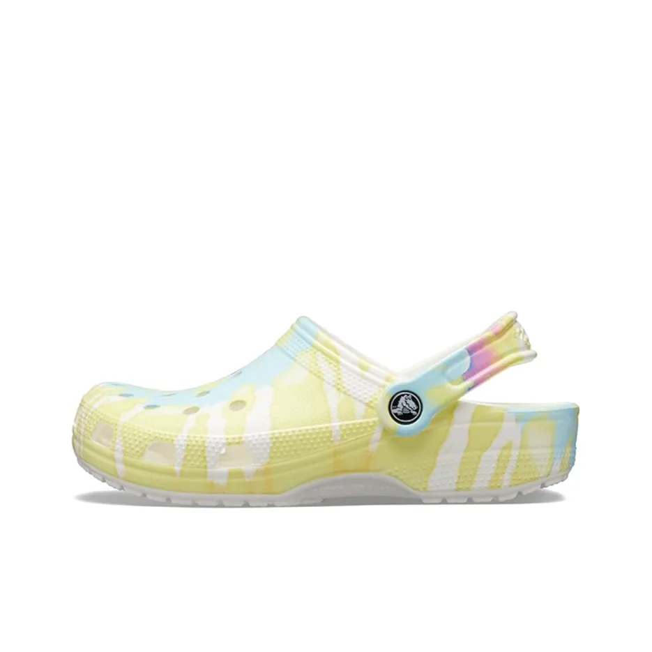 Crocs Classic Clog Tie Dye Beach Sandals Multi Color Unisex