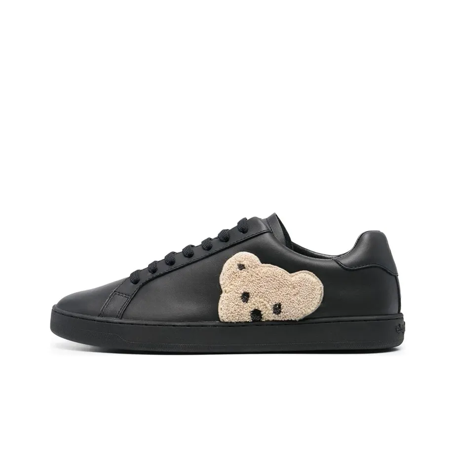 PALM ANGELS Teddy Bear Tennis Stylish Skateboarding Shoes Men's Black