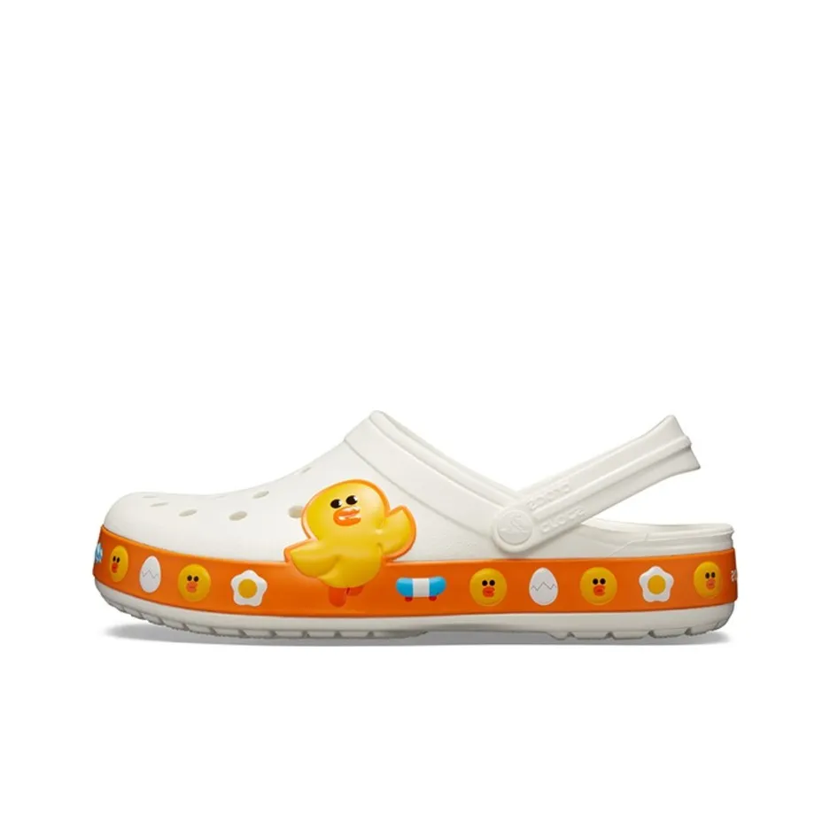 Crocs Classic Clog Line Friends Beach White Yellow Unisex Sandals 
White Yellow
